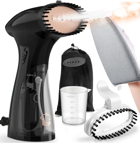 Steamer for Clothes, Handheld Garment Steam Iron for Fabric Wrinkle Remover with Brush for Home, Office and Travel