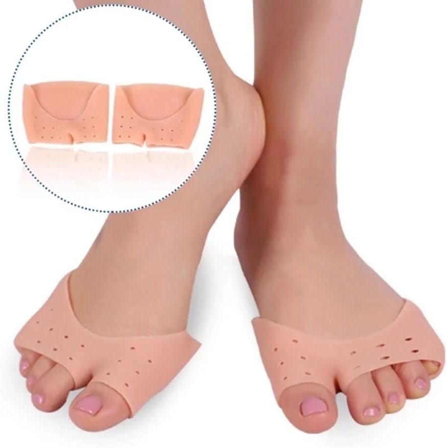 DEAVER Silicone Toe Covers, Forefoot Pads Foot Care Protection, Anti-Abrasive Soft Protectors, High Heels Hallux Valgus Pedicure Tools Orthopedic Shoes