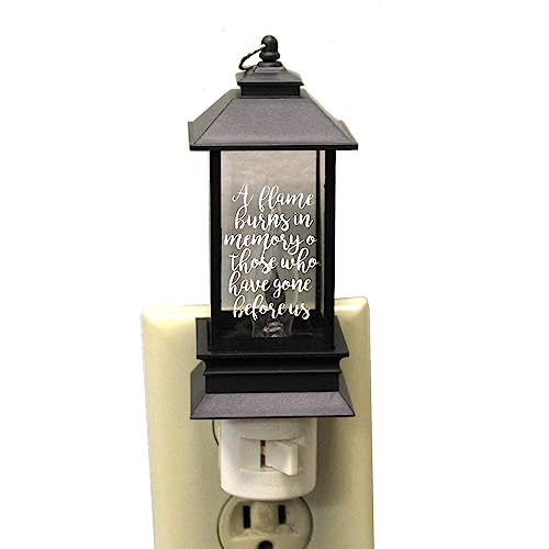 Roman Giftware Inc., Night Light Collection, 6.25" H Memorial Lantern Night,Religious, Inspirational, Durable (6x4x2)
