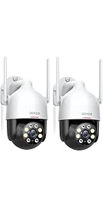 Telecamera WiFi Esterna CiKiKWXO 2K 3MP – PTZ A 360°, Visione Notturna A Colori, Dual-band E IP65 - 2