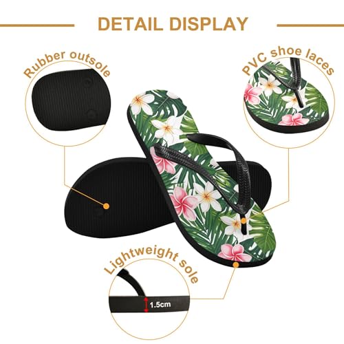 Burbuja Exotic Plant Flip Flops for Women Men, Soft Thong Sandals Rubber Slippers for Pool Beach Essentials3