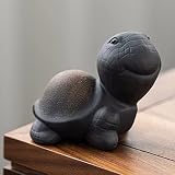 Zisha Tea Pet Angry Unhappy Cat Bat Figurine, Cute Kung Fu Tea Ornament Accessories of Frog Tea Set,