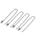 New Lon0167 4pcs 304 Featured Stainless Steel Clasp reliable efficacy Ball Chain Keychain Silver Tone 4mm Dia 20cm Length(id:d51 e4 81 e9b)