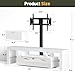 Lamtor TV-Stand with Mount 75 inch - LED TV Stand with Power Outlet & Drawers, Modern Entertainment Center with Mount for Living Room, Bedroom, White