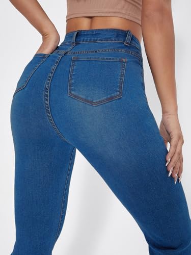 Image of Aahwan Women's & Girls' Solid Black Low Waist Ripped Distressed Mom Fit Stretch Denim Jeans(KV-255)