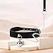 Women's Leather Collar and Leash Set – Stylish Adjustable Gothic Collar Necklace with Matching Leash Chain, Fashion Accessories for Clubwear, Rave, BDSM, Cosplay, Valentines Day Gifts for Him Her