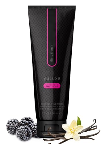 Pure Romance - Vuluxe Shaving Cream for Women - Dirty French (7 fl oz) - Prevents Razor Bumps & Irritation - Orchid, Blackberries, Vanilla - Foaming Shave Cream Moisturizer - Skin Care & Self Care