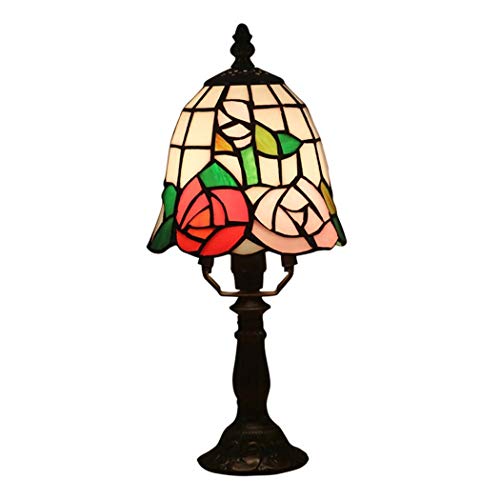 Fini les lumières agressives : lampe de table vitrail rétro E27 nuit paisible