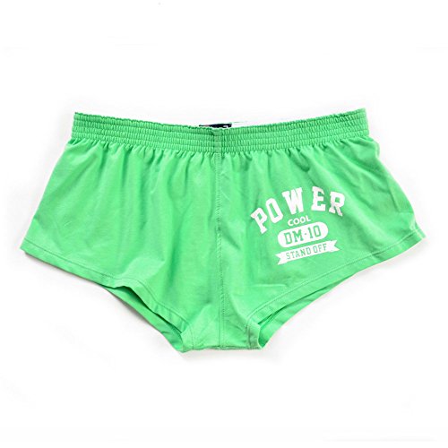 TADUANO Men's Underwear Boxer Trunks Sexy Low Rise Cut Fashion Sports Style (L, Green)
