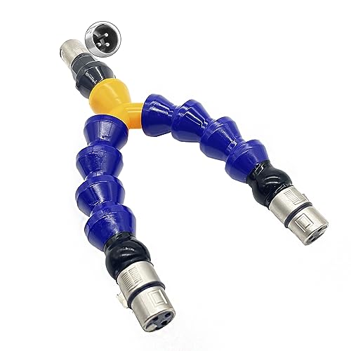 TenFruit 3XLR to Double 3XLR Adapter with Flexible Rods Sex Machine Attachment Double Penetration for 3XLR Connector Dildos Masturbator