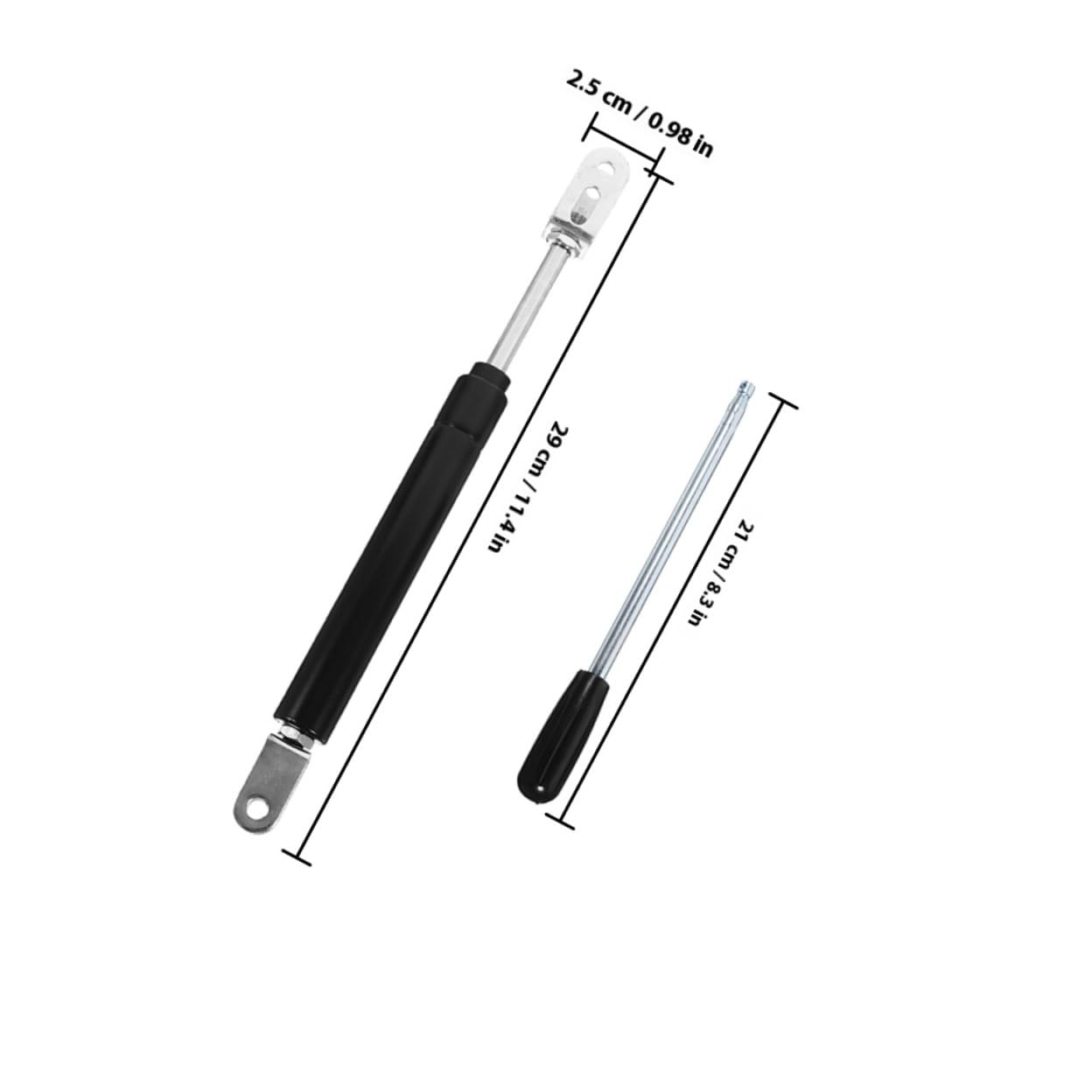 Ressort à Gaz Noir 300 N en Fer pour Chaise de Salon, Lot de 2 Sets de Sets | Adaptation, Usage Coiffure et Salon, Pièce de Rechange pour Fauteuil de Barbier