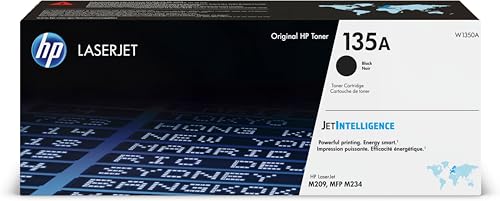 HP W1350A 135A Original LaserJet Toner Cartridge, Black, Single Pack, Standard