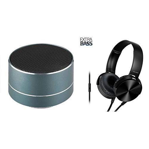 HOC XB 450 Wired Headphones & A10 Bluetooth Speaker Compatiable with All Lava Smartphones