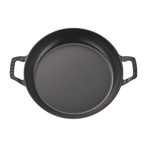 STAUB Cast Iron Braiser with Glass Lid, Dutch Oven, 3.5-quart, serves 3-4, Made in France, Matte Black