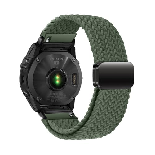 [PLYYQZM] 22/26mm iCoh.Gar min ɍ Fenix 8 7 7X 6 6X Pro 5 5X Plus MARQV[Y/Tavtix 7pro p QuickFi uXbgɓKp(Green,22mm(Feni