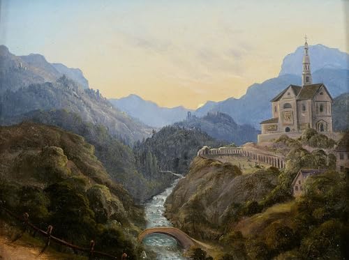 Cuadros de lienzos para salón de 60x90cm: cuadro paisaje de Carl Gustav Carus