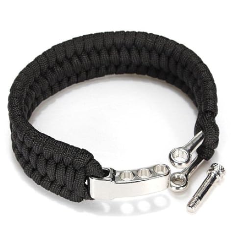 SagaSave Pulsera de supervivencia de paracaídas al aire libre, pulsera de cuerda de rescate de emergencia con hebilla ajustable para viajes, camping y senderismo