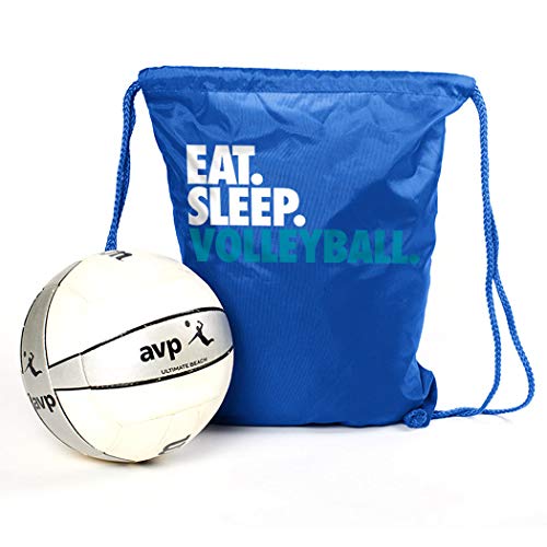 Chalktalksports Volleyball Sport Pack Drawstring Bag | Eat Sleep Volleyball | Royal #TOP1