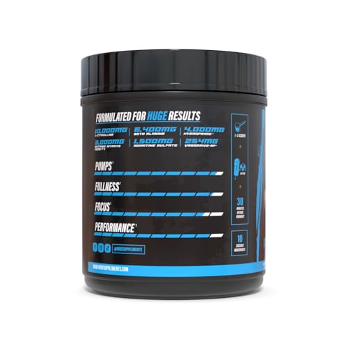 Image of Pump Serum Non Stim Pre-Workout - Fully Loaded Stimulant Free Pre Workout for Extreme Pumps, Vascularity & Muscle Fullness, with L-Citrulline, HydroPrime & Nitrates, Blue Razz, 40 Servings