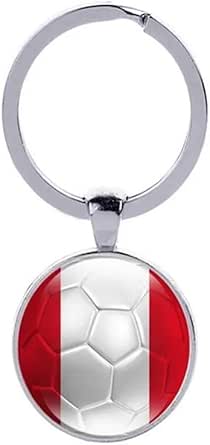 Amazon.com: Art Attack Peruvian Flag Soccer Keychain, Peru Bicolour ...