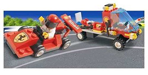Image of LEGO System Set #1253 Shell Car Transporter with Ferrari Race Car