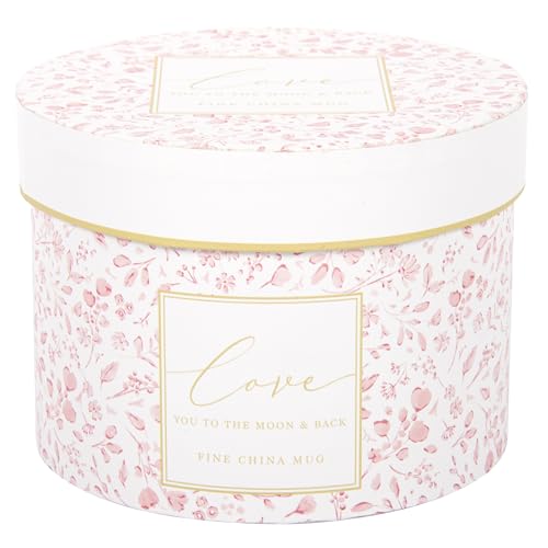 Image of Lesser & Pavey Madelaine by Hearts Design Love You to The Moon & Back Fine China Mug for Home & Kitchen | Newly Designed Mugs for Tea & Coffee | Lovely Cup for Mens Gifts & Birthday Gifts for Women