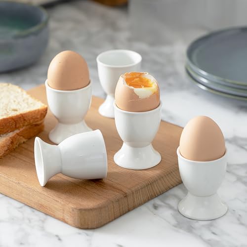 Feenmai Egg Cups Set of 6 Ceramic Egg Stand Holder Kitchen Egg Cup Small Fruit Cup Snack Candy Cup Egg Cups for Soft Boiled Eggs Breakfast Party Dinning 2.56 x 1.97 inch