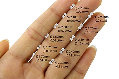 0.04Cttw Very Very Small Micro Studs Round Natural Diamond Stud (Igi Certified 0.70 Ct & Up) Plus Quality Screw Back Cartilage Earrings In 14K Solid Yellow Gold, 0.04 Ctw - 2.00 Ctw #TOP3