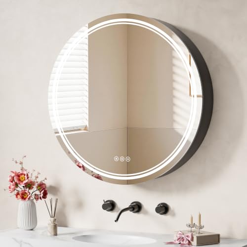 26 Inch Round LED Medicine Cabinet
