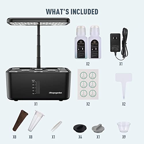 Indoor Garden Hydroponic Growing System: Plant Germination Kit Aeroponic Herb Vegetable Growth Lamp Countertop With Led Grow Light - Hydrophonic Planter Grower Harvest Veggie Lettuce #TOP6