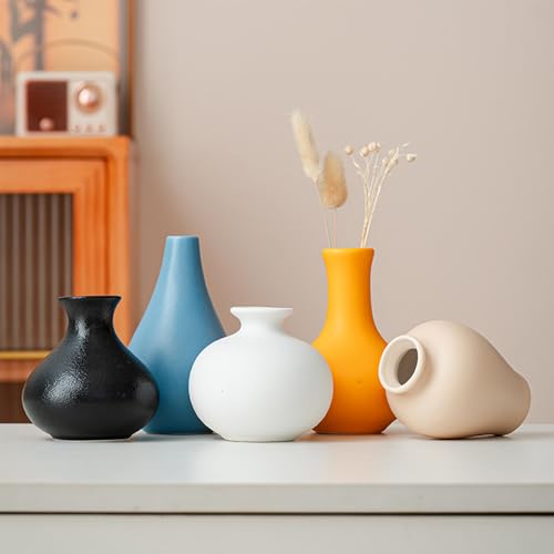 Maigandamai - 5pcs Ceramic Diffuser Bottles, for Room Fragrance Diffuser, Container for Essential Oils, Aromatherapy, Home Office Desk Decoration