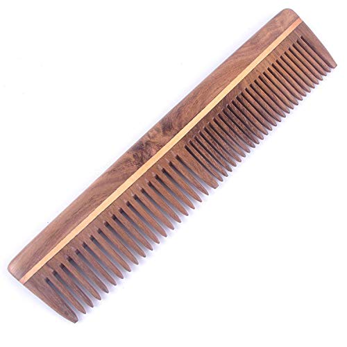 Image of Ekan 100% Natural Handmade Neem Wood Comb For Control Hair Fall And Hair Regrowth For Men And Women Pack Of 1 (Neem wood Comb Model no -2)