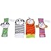 4pcs bebé calcetines y muñequeras sonajero juguetes conjunto de dibujos animados animales de peluche muñecas con anillo de campana para bebés niños pequeños(#1)