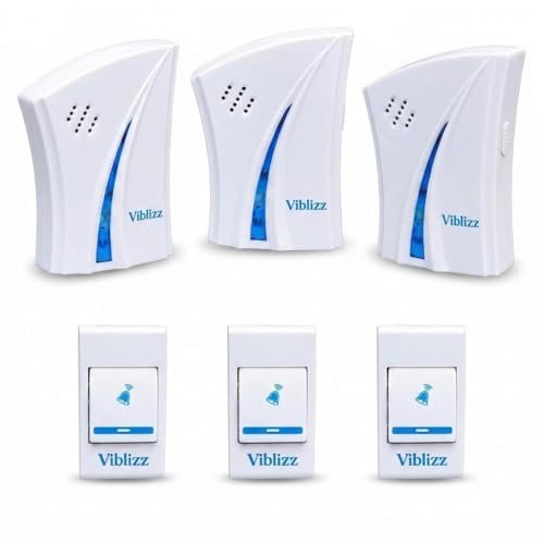 Image of Wireless Doorbell - Long Range Over 100 Ft, 32 Rings Bell, Battery Powered Door Bell Chime with LED Flash Wireless Calling Bell for Home, Office, Shop (3)