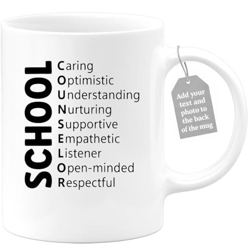 quotedazur Café-Croissant - Counselor Custom Coffee Mug - Caring Optimistic