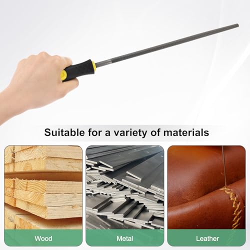 M METERXITY Round Metal File 10 Inch, High Carbon Steel File Diamond File Hand File W PVC Grip Handle for Wood/Metal/Ceramic/Glass/Stone/Jewelry/Tile/Model/DIY/Sharpening File 5 M METERXITY Round Metal File 10 Inch, High Carbon Steel File Diamond File Hand File W PVC Grip Handle for Wood/Metal/Ceramic/Glass/Stone/Jewelry/Tile/Model/DIY/Sharpening File - Image 5