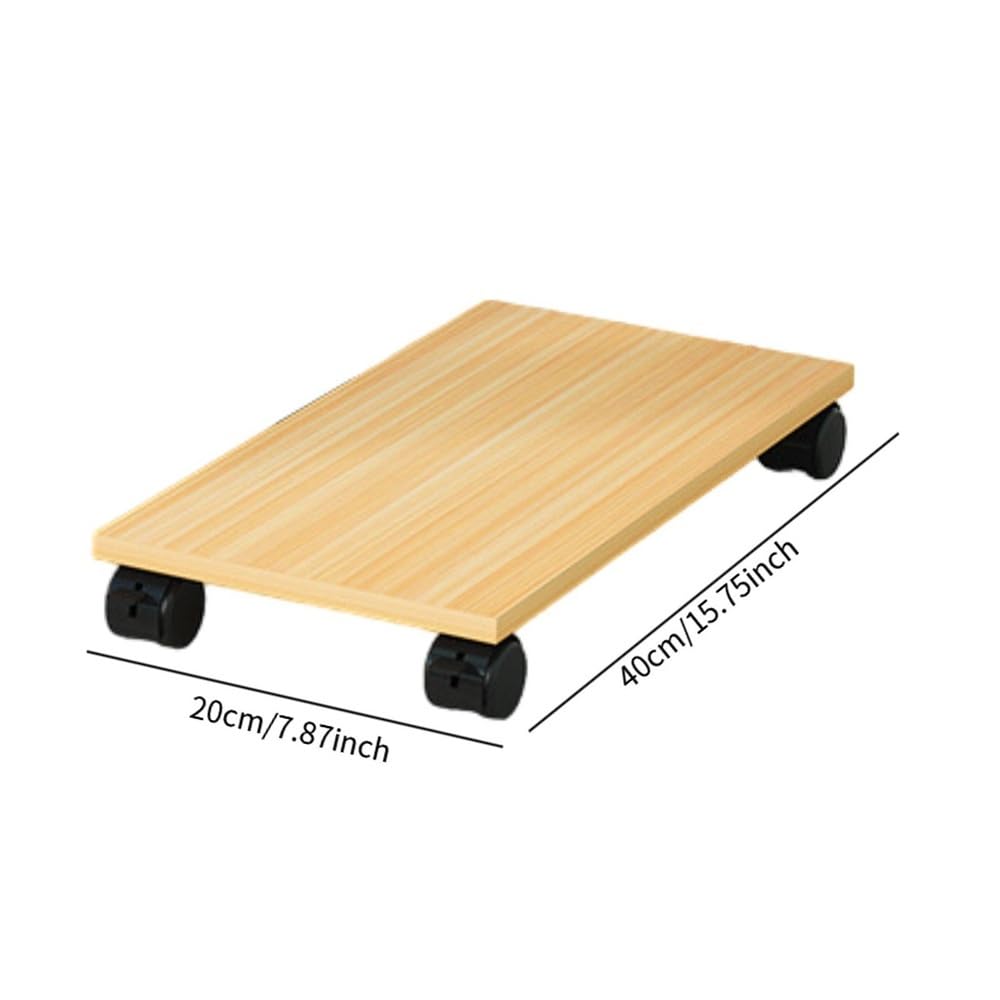 Soporte para CPU Soporte de CPU móvil, Soporte de Piso de Torre de PC de Madera con 4 Ruedas, Carrito de PC Debajo del Escritorio Soporte para Torre PC(A)