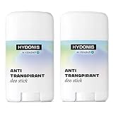 HYDONIS by Odaban Antitranspirant Deo Stick, 2er Set, 2x60g I Deo gegen Schwitzen pflegt die Haut I Dezenter Unisex Duft I Geeignet für sensible Haut & viele Körperstellen