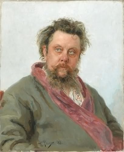 Affiches d'Art Portrait Moussorgski Repin pour Salon Élégant