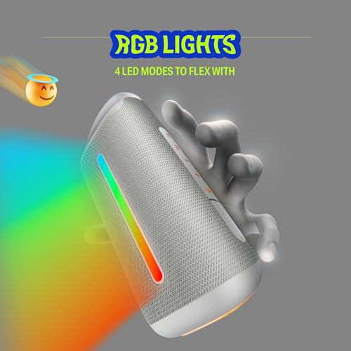 Image of boAt Stone Arc Pro, Spatial Audio, 25W Signature Sound, 58mm Drivers, Upto 12 Hrs Battery, Broadcast & App Support, Bluetooth Speaker, Wireless Speaker, Portable Speaker (Groovy Grey)