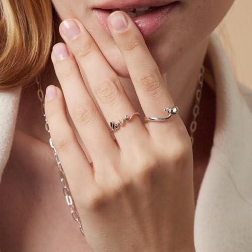 Boma Jewelry Sterling Silver Love Script Ring4