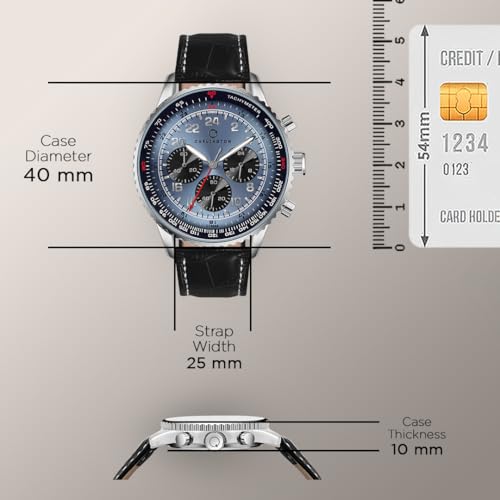 Image of Carlington Legacy Series Analog Wrist Watches with Chronograph & Premium Leather Strap for Men - CT 9988