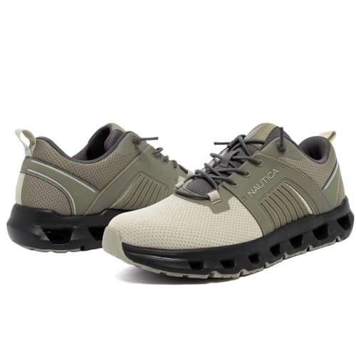 Image of Nautica Mens Running Sneakers Sport Fashion Lace-Up Athletic Soft Shoes for Gym Tennis Men - Cushioned, Breathable, Lightweight & Comfortable