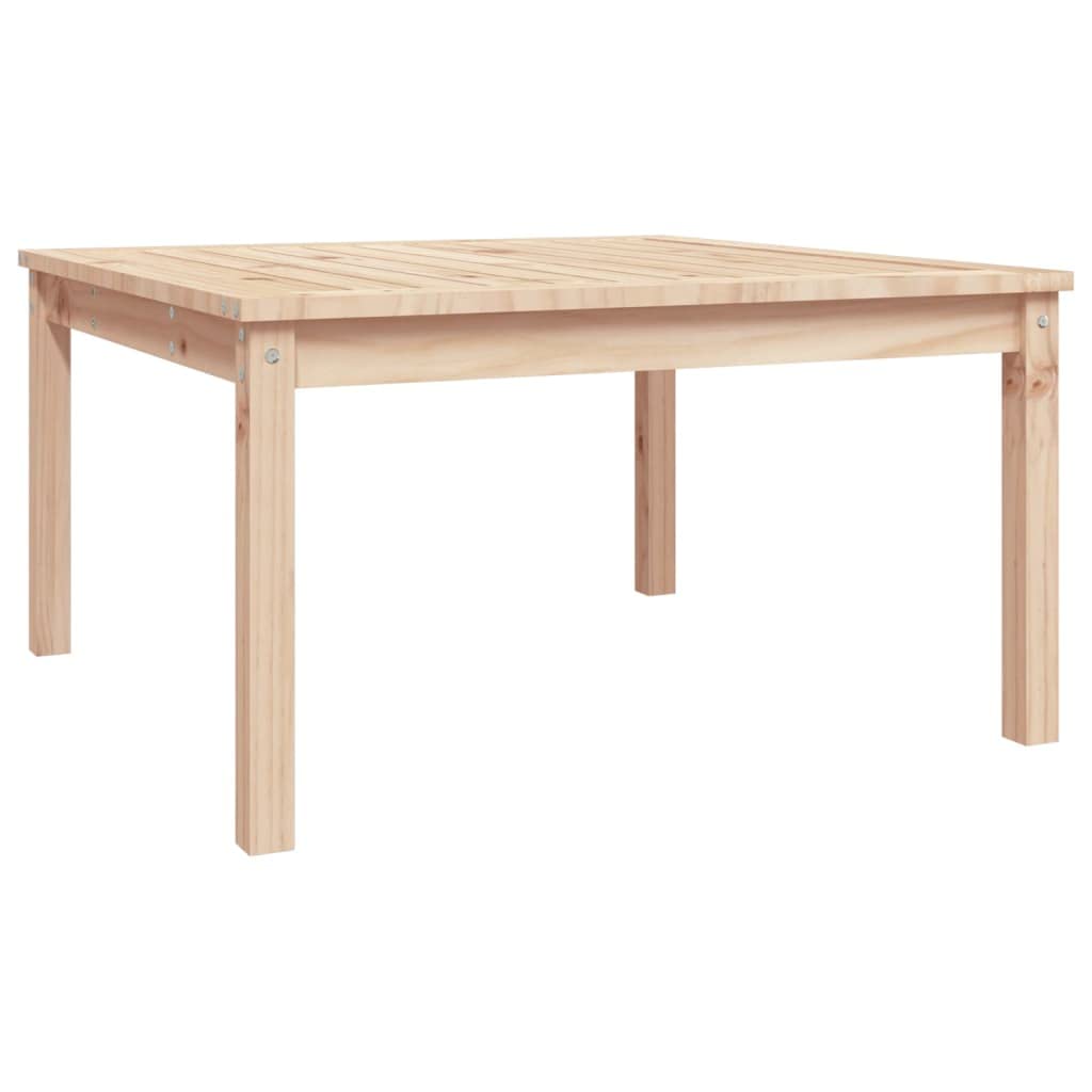Masywne drewno sosnowe, kwadratowy stół ogrodowy, 82,5 x 82,5 x 45 cm, stabilna rama drewniana na taras i do ogrodu, eleganckie wzornictwo na posiłki z rodziną i przyjaciółmi