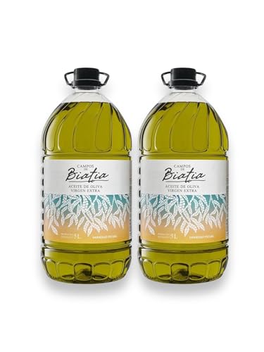 Aceite de Oliva Virgen Extra Campos de Biatia 'Jaén' - Picual Premiado desde Baeza (Patrimonio de la Humanidad). Oro líquido elaborado con aceitunas seleccionadas y proceso 100% natural. (2 X 5L)