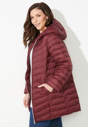 Catherines Women's Plus Size Packable Puffer Coat3
