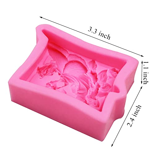 Silicone Soap Molds, Aidoit 2 Pack Angel Girl Silicone Molds 3D Flower Fairy Beauty Angel Soap Molds For Handmade Soap Diy Cake Baking Art Craft Decoration #TOP2