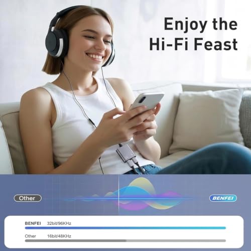 Image of Verilux 2 in 1 Right Angle USB Type C to Type C Audio & Charging Connector | 10W USB C Male to Female Adapter with Simultaneous Wired Headphone Connection for iPhone 1716 /15 Series, Galaxy S26 /S25 /S24