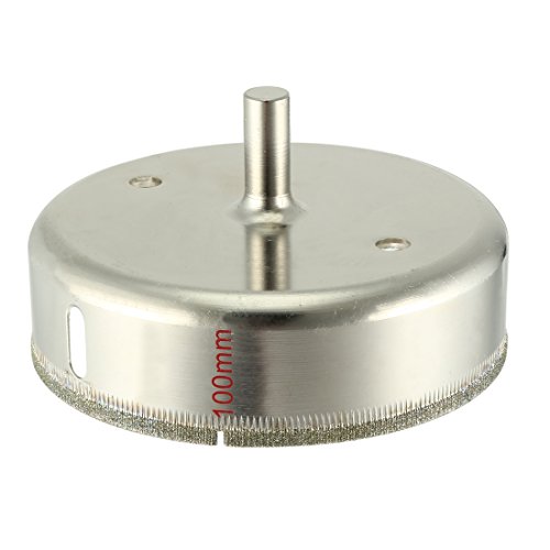 Sierra de corona para vidrio 100mm con punta diamantada miniatura 2