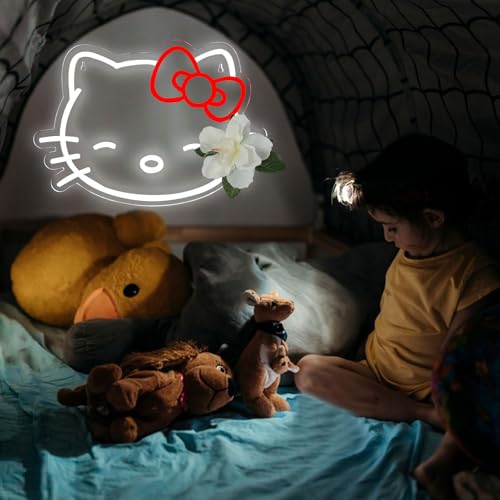 Image of Pugna Cat Neon Signs for Wall Decor Cute Neon Lights for Bedroom Led Business Signs Suitable for Bedroom Man Cave Christmas Best Gift